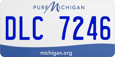 MI license plate DLC7246
