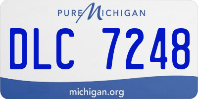 MI license plate DLC7248