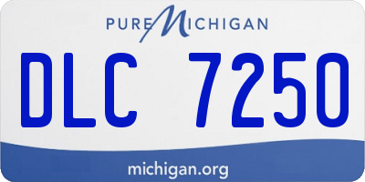MI license plate DLC7250