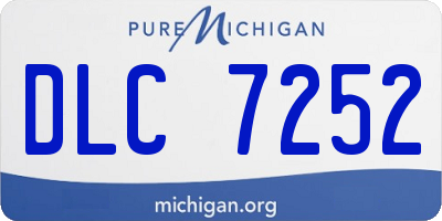 MI license plate DLC7252
