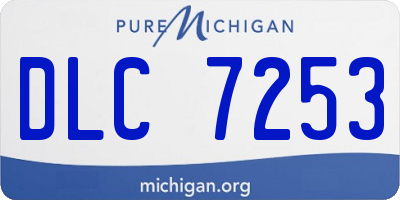 MI license plate DLC7253