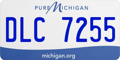 MI license plate DLC7255