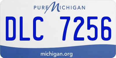 MI license plate DLC7256