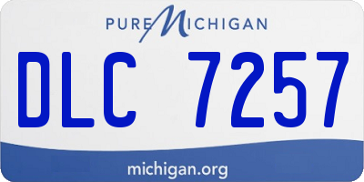 MI license plate DLC7257