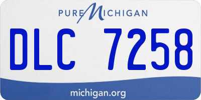 MI license plate DLC7258