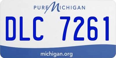 MI license plate DLC7261