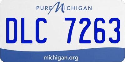 MI license plate DLC7263