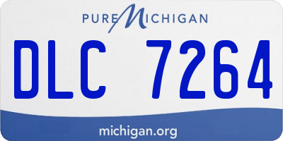 MI license plate DLC7264