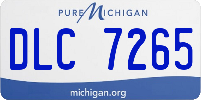 MI license plate DLC7265