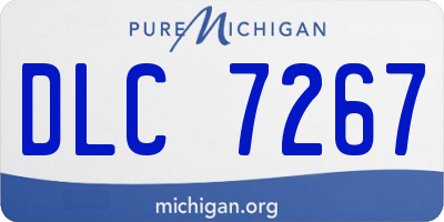 MI license plate DLC7267