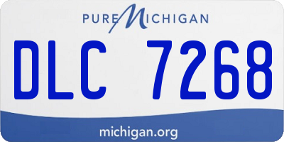 MI license plate DLC7268