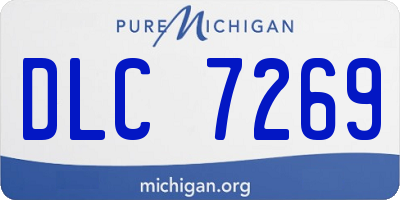 MI license plate DLC7269