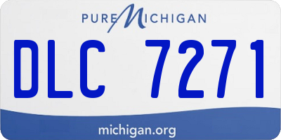MI license plate DLC7271