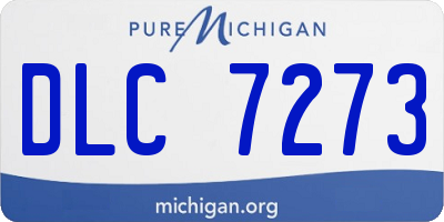 MI license plate DLC7273