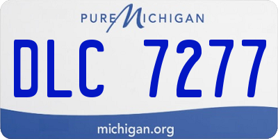 MI license plate DLC7277