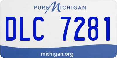 MI license plate DLC7281