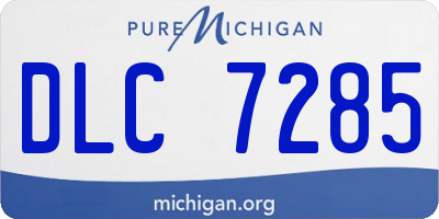 MI license plate DLC7285