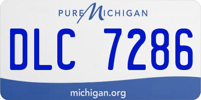 MI license plate DLC7286