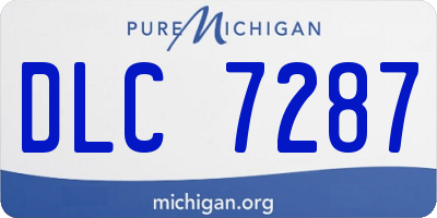 MI license plate DLC7287