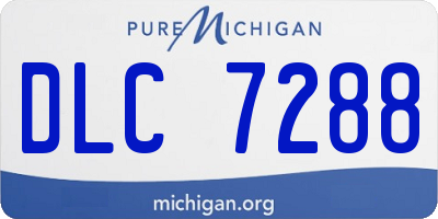 MI license plate DLC7288