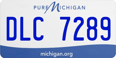 MI license plate DLC7289