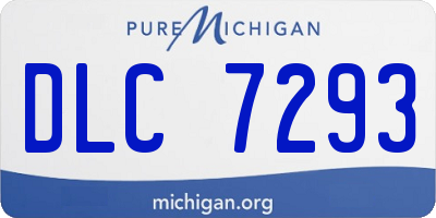 MI license plate DLC7293