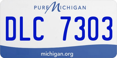 MI license plate DLC7303