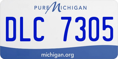 MI license plate DLC7305