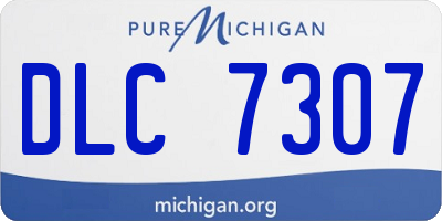 MI license plate DLC7307
