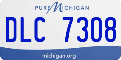 MI license plate DLC7308
