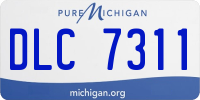 MI license plate DLC7311