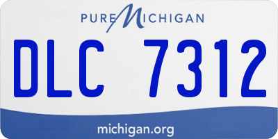 MI license plate DLC7312