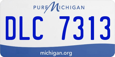 MI license plate DLC7313