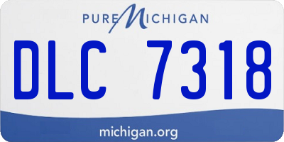 MI license plate DLC7318