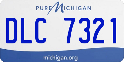 MI license plate DLC7321