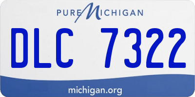 MI license plate DLC7322