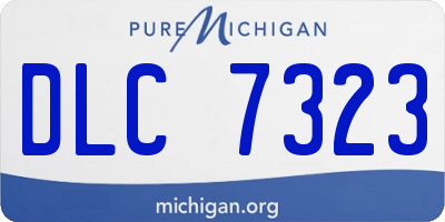 MI license plate DLC7323