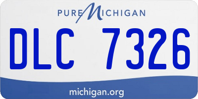 MI license plate DLC7326