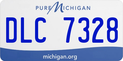 MI license plate DLC7328