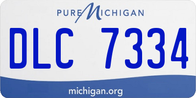 MI license plate DLC7334