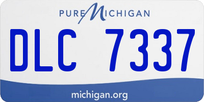 MI license plate DLC7337