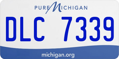 MI license plate DLC7339