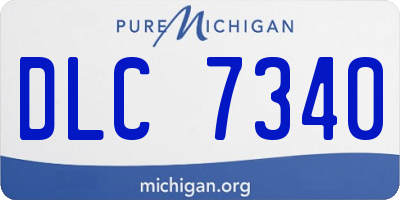 MI license plate DLC7340