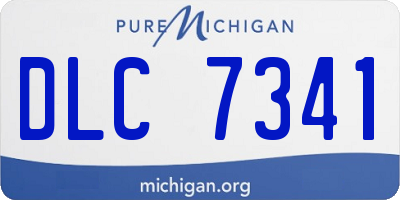 MI license plate DLC7341