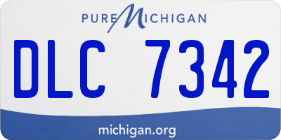 MI license plate DLC7342