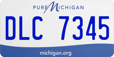 MI license plate DLC7345