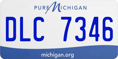 MI license plate DLC7346