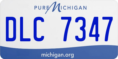 MI license plate DLC7347