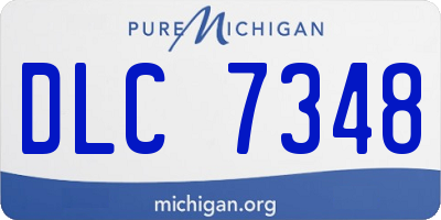 MI license plate DLC7348