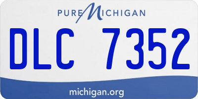 MI license plate DLC7352